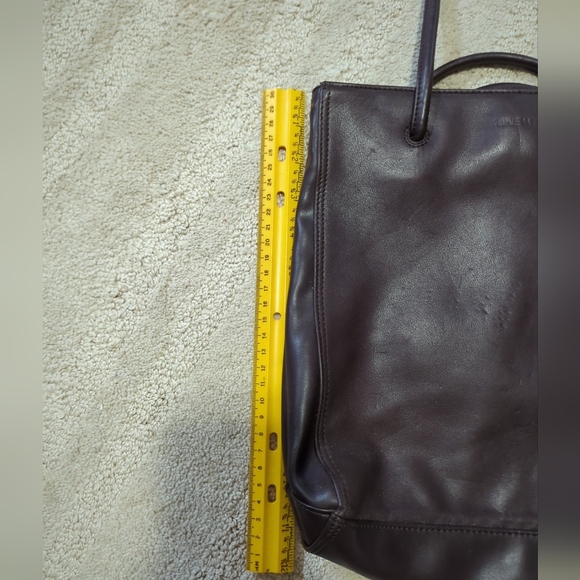 Nine West REAL Leather Brown Shoulder Handbag Purse Magnet Closure NWT $99 - Picture 10 of 16